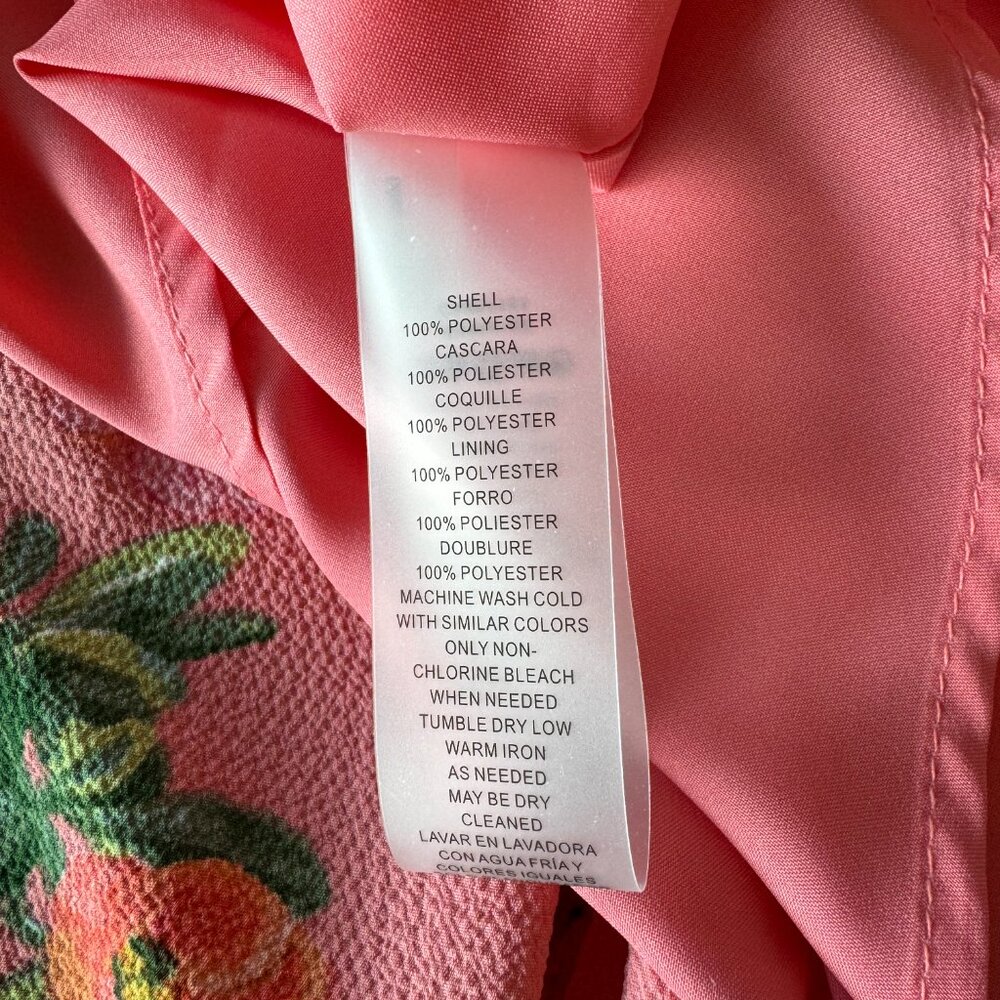 NWT Vince Camuto flutter sleeve midi dress sz 2 coral floral print Derby - Picture 10 of 10